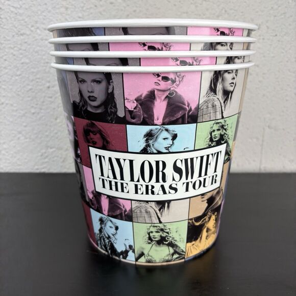 Taylor Swift Eras Tour Concert Theaters Popcorn Bucket Lot Of 4 Swifties - Picture 3 of 7
